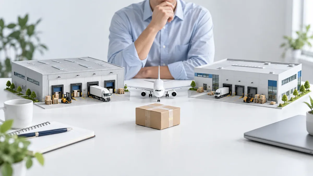 Conceptual comparison of bonded and overseas warehouse options