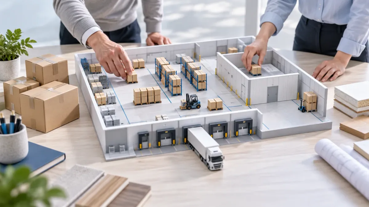 Conceptual warehouse planning for inventory and temperature needs