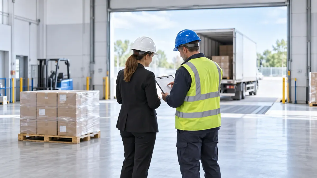 Conceptual warehouse site visit and lease requirement discussion