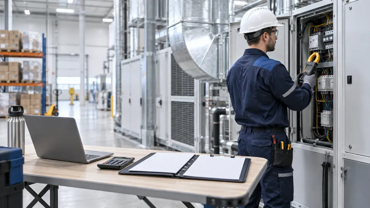 Illustration of climate-control energy and warehouse lease-cost assessment