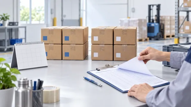 Conceptual batch records and warehouse storage-period tracking