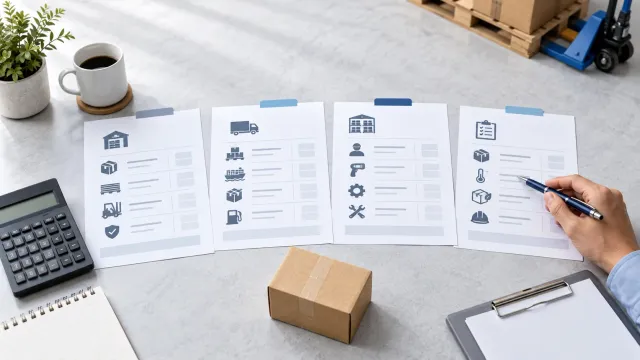 Conceptual review of separate warehouse quotation cost items