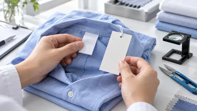 Conceptual comparison of garment care labels and hangtags