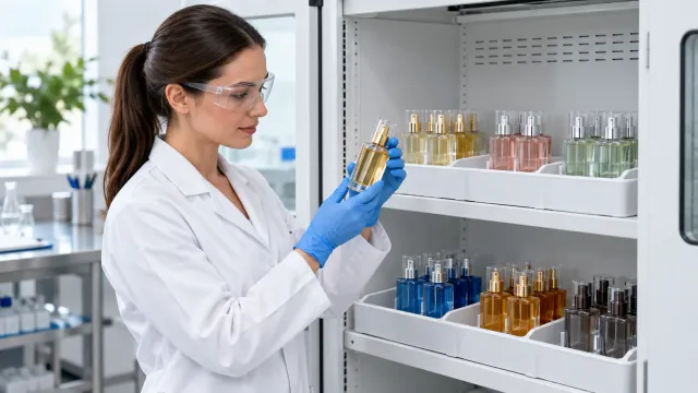 Illustration of sealed fragrance spray inspection and segregated storage